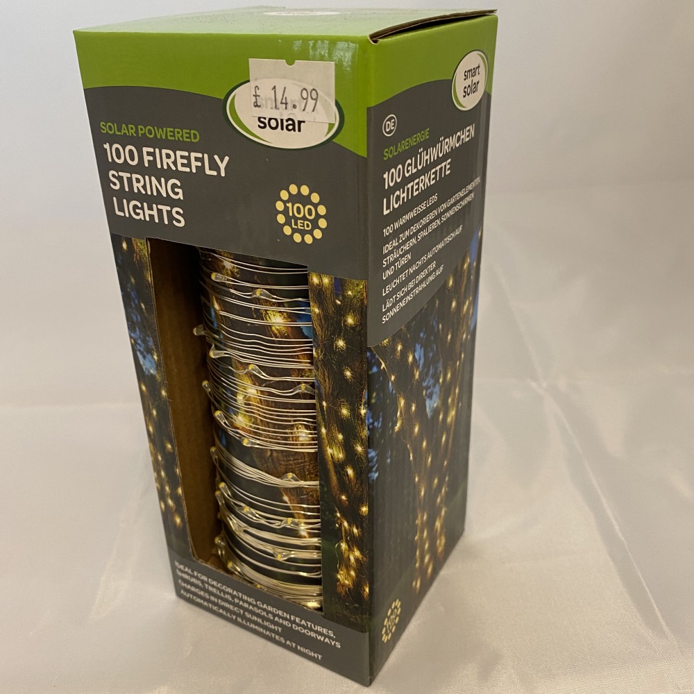 100 Firefly String Lights Cool White Barn Farm Plants