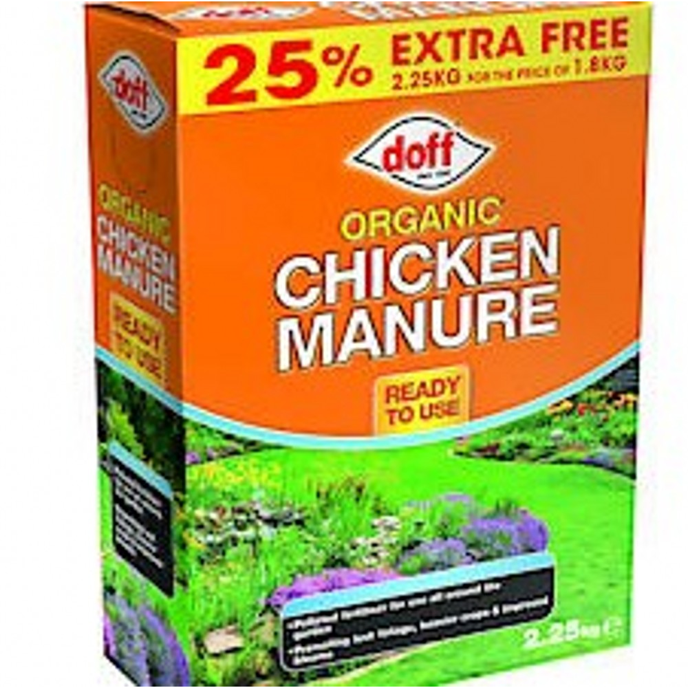Doff Chicken Manure Pelleted Organic 2.25kg Barn Farm Plants