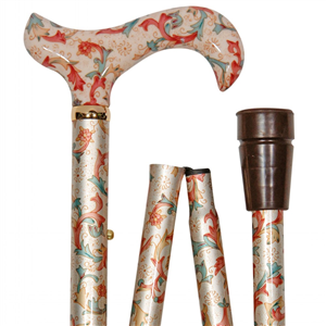 Folding Cane Cream Floral