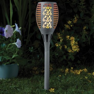 Cool Flame Compact Torch Solar Lights 4pack