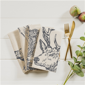 JSC Napkin 4 Linen ANIMALS