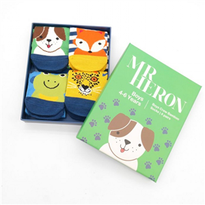 Mr Heron Bamboo Sock Box Boys 2 4-6yrs