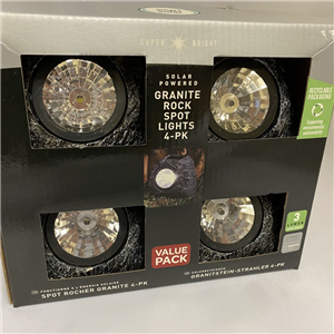 Solar Granite Rocklight 4pk