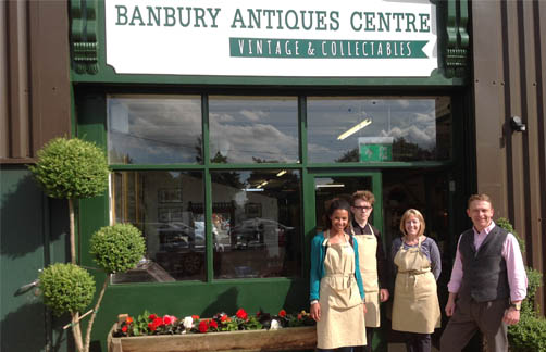 front of antiques centre